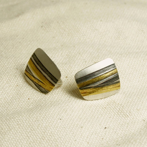 Smooth Threads Screw Fit Studs by Jessica Briggs | Contemporary Jewellery for sale at The Biscuit Factory Newcastle 