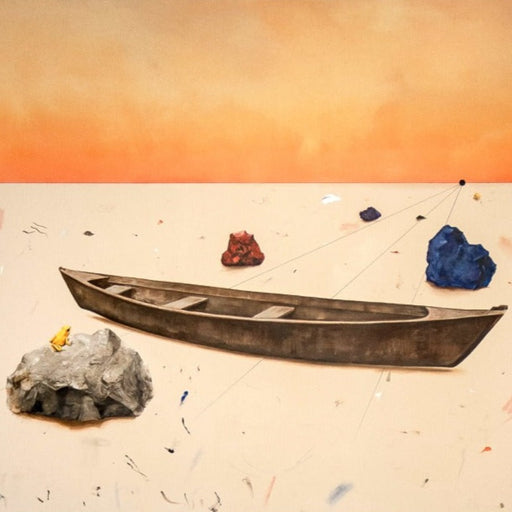 Between a Rock and a Vast Space by Joshua Daniels | Contemporary Painting for sale at The Biscuit Factory Newcastle 