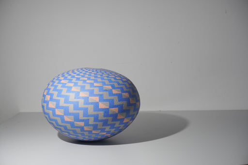 Blue Zig Zags by Ilona Sulikova | Contemporary Ceramics for sale at The Biscuit Factory Newcastle