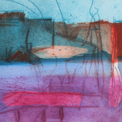 Estuary by Louise Davies | Limited edition collagraph prints available for sale at The Biscuit Factory Newcastle 