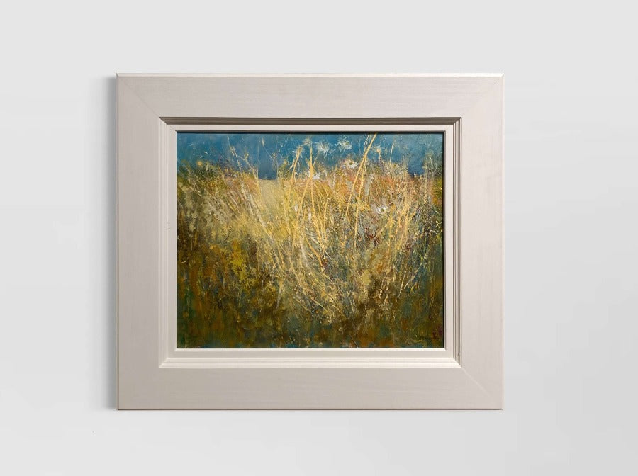 Field with Ragged Robin, Kelso by John McClenaghen | Contemporary Painting for sale at The Biscuit Factory Newcastle