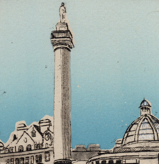 Grey's Monument by Catherine Williams | Contemporary Etching available at The Biscuit Factory Newcastle