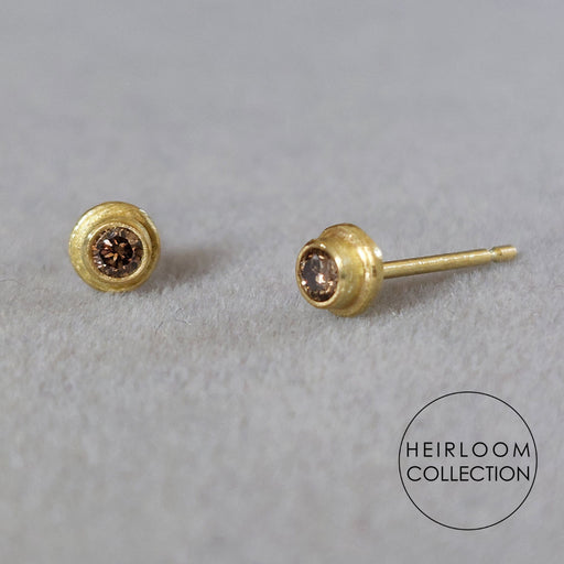 Helena Earstuds - Chocolate Brown Cognac