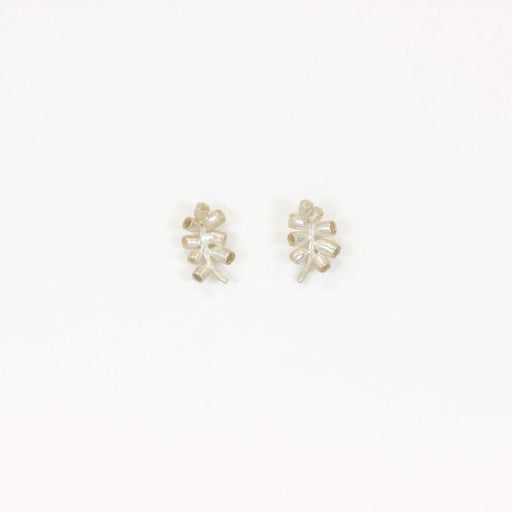Hollow Fern Earrings by Laura Cruikshank | Contemporary Jewellery for sale at The Biscuit Factory