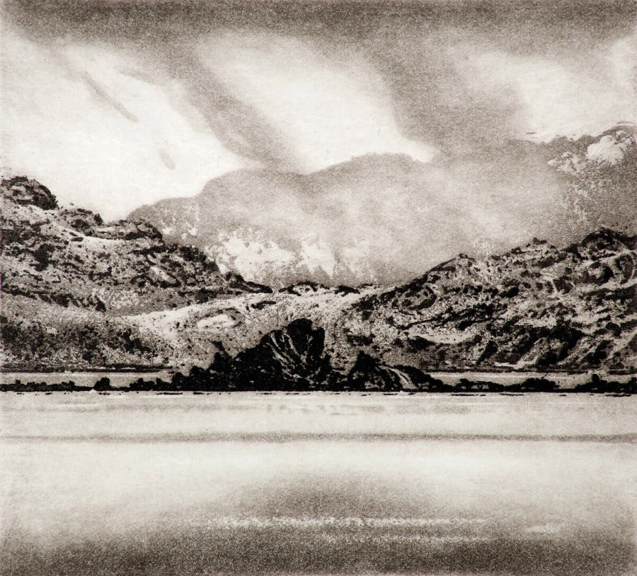 Waterpipe Beach by Ian Brooks | Contemporary Etchings for sale at The Biscuit Factory Newcastle 
