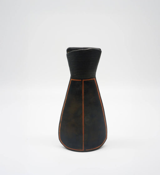 LH104 B/R Smoke Fired Classic Pot by Laura Hancock | Contemporary Pottery for sale at The Biscuit Factory Newcastle