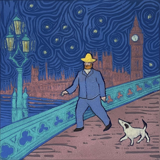 Once upon a Time in London Night by Mychael Barratt | Contemporary Print for sale at The Biscuit Factory