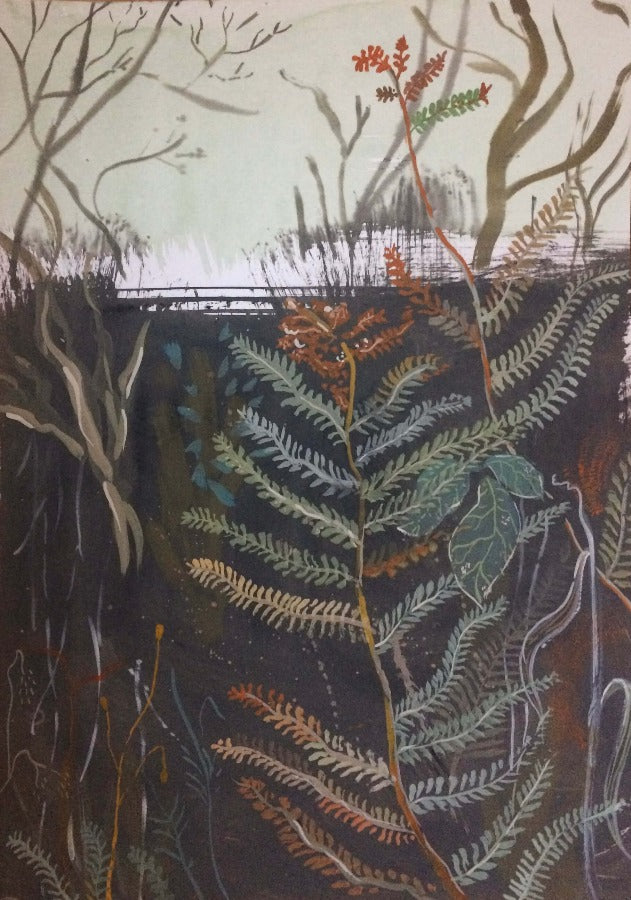 Soft Fern by Trina Dalziel | Contemporary Painting for sale at The Biscuit Factory Newcastle