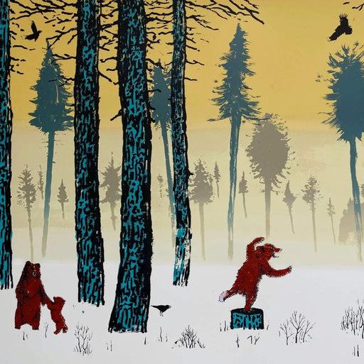 Winter Play by Tim Southall | Contemporary Print for sale at The Biscuit Factory Newcastle