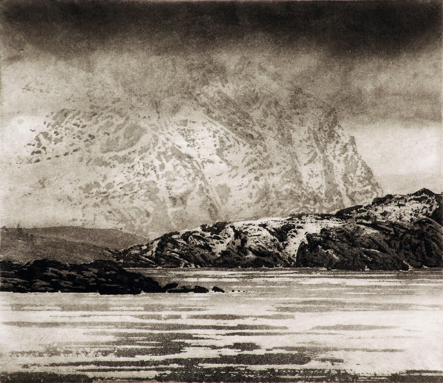 Across Borge Bay by Ian Brooks | Contemporary Etchings for sale at The Biscuit Factory Newcastle 