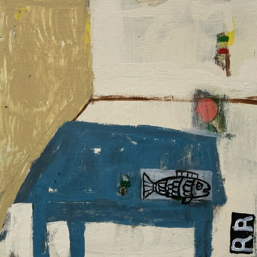 Blue Table by Richard Rainey | Contemporary Painting for sale at The Biscuit Factory Newcastle 