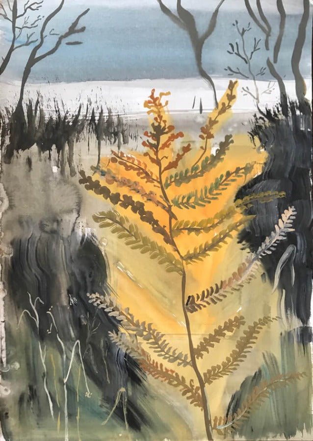 Brunton Inner Loop Bright Fern by Trina Dalziel | Contemporary Painting for sale at The Biscuit Factory Newcastle