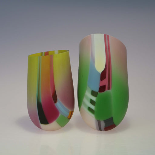 Short Dogwood Vase by Ruth Shelley | Contemporary Glassware for sale at The Biscuit Factory Newcastle 