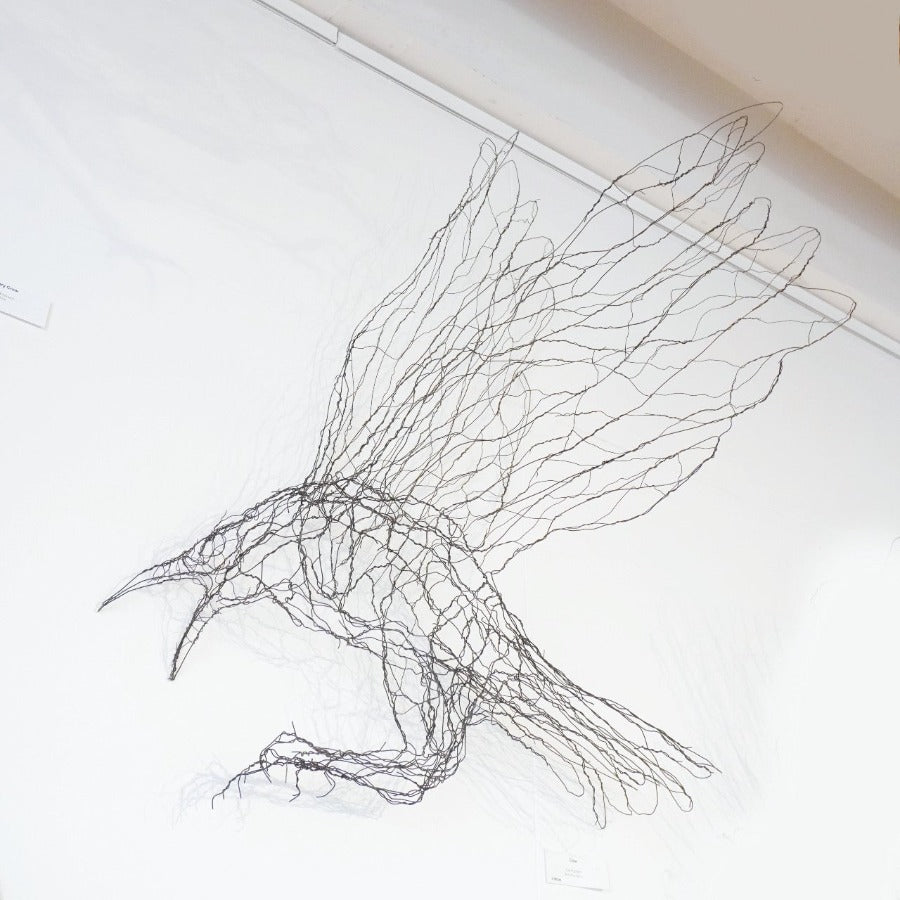 Crow by Zoe Robinson | Contemporary Wire Sculpture for sale at The Biscuit Factory Newcastle 
