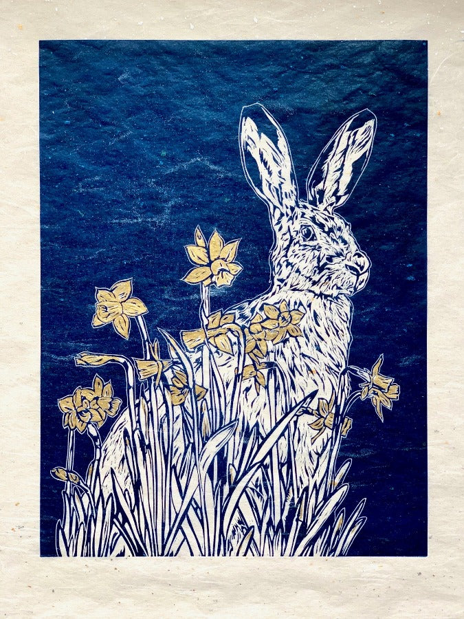 Daffodils by Sarah Cemmick | Contemporary Prints for sale at The Biscuit Factory 