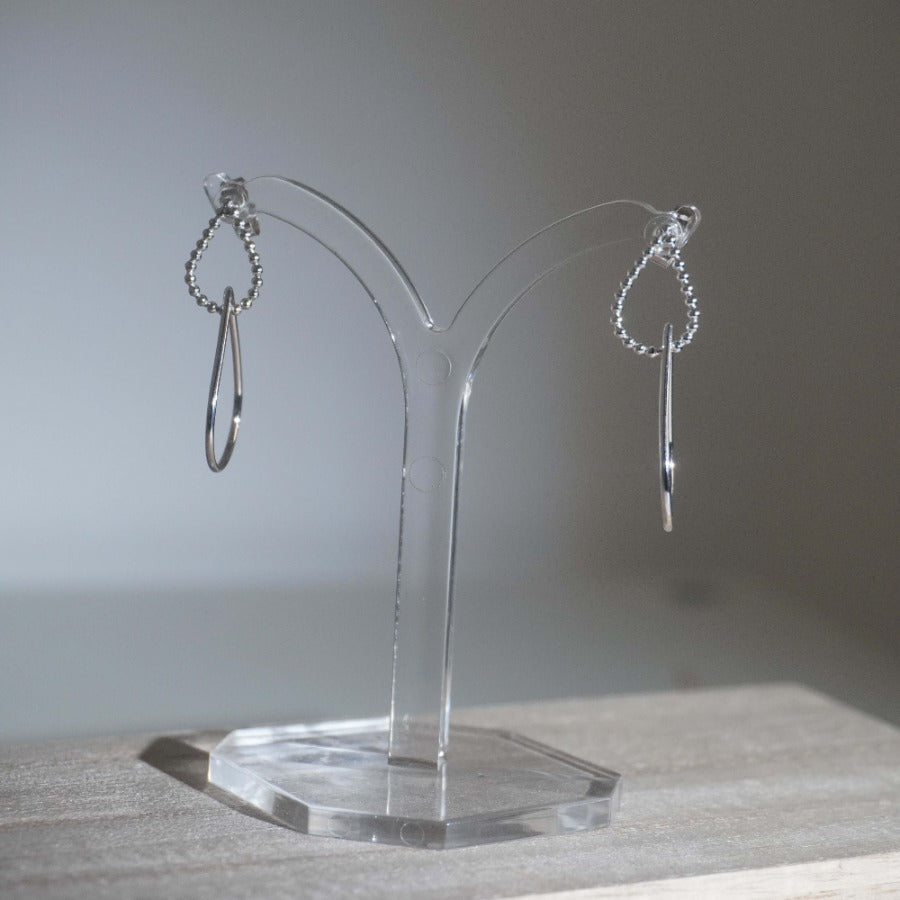 Double Teardrop Earrings by Claire Lowe | Contemporary Jewellery for sale at The Biscuit Factory Newcastle 