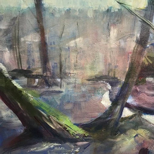 February Trees by Sandra Haney | Contemporary Painting for sale at The Biscuit Factory
