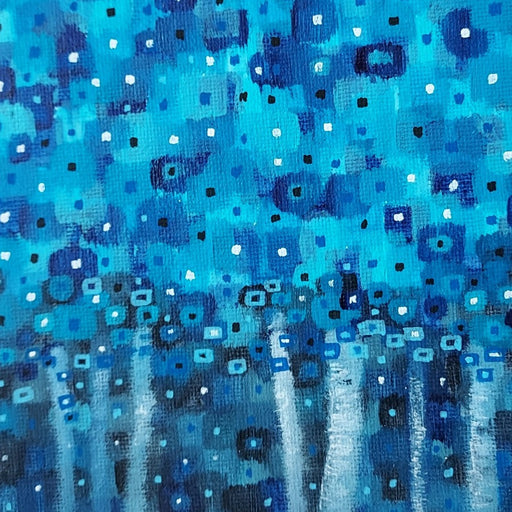 Four Seasons - Winter by Stanley Bird | Original Abstracted Landscape painting for sale at The Biscuit Factory Newcastle