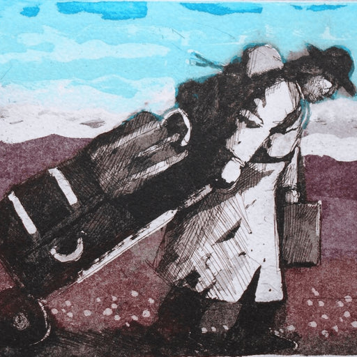 Heavy Load by Karolina Larusdottir | Contemporary Limited edition Etching prints for sale at The Biscuit Factory Newcastle