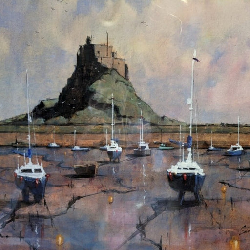 Holy Island by Alan Smith Page | Contemporary Paintings and Prints for sale at The Biscuit Factory Newcastle 