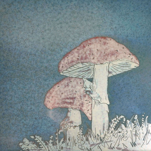 Large Mushrooms Tile by Jonathon Chiswell Jones | Contemporary Ceramics for sale at The Biscuit Factory Newcastle 