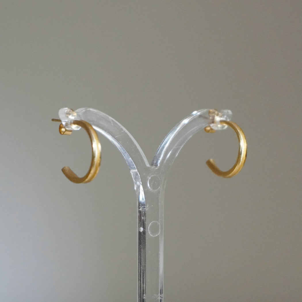 Mara Hoops in Gold by Tina Macleod | Contemporary Jewellery for sale at The Biscuit Factory Newcastle 