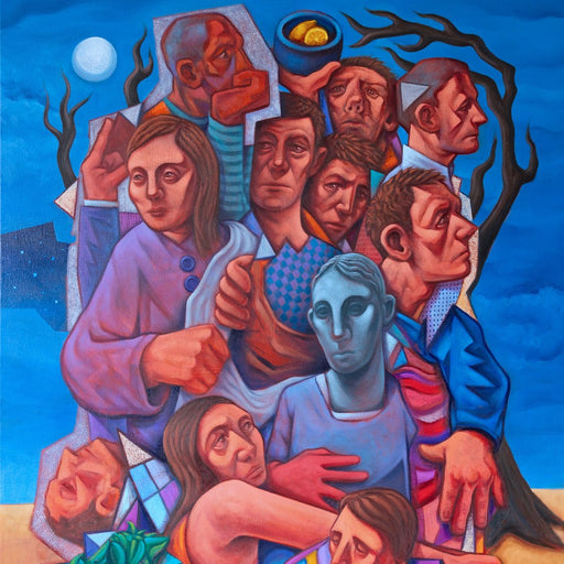 Monument of Nomanisland, an original figurative painting by artist Samson Tudor