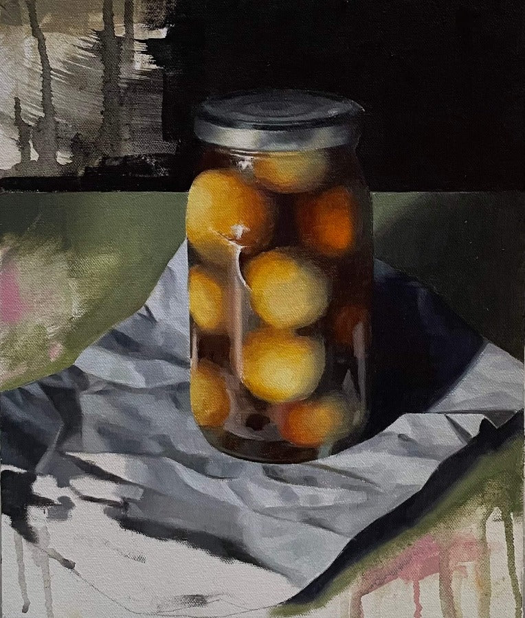 Paper and Pickled Onion by Angelo Murphy | Contemporary Painting for sale at The Biscuit Factory Newcastle 