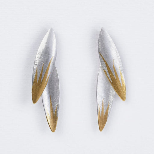 Plume Earrings - Keum Boo by Anna Wales | Contemporary Jewellery for sale at The Biscuit Factory Newcastle 