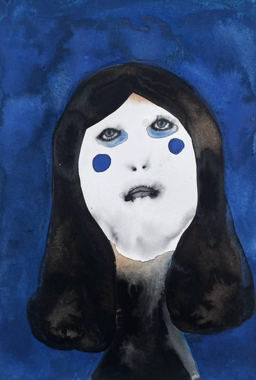 Sad Eyes by Bliss Coulthard | Original watercolour paintings for sale at The Biscuit Factory Newcastle