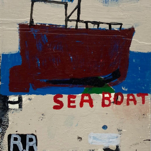 Sea Boat by Richard Rainey | Contemporary Painting for sale at The Biscuit Factory Newcastle 