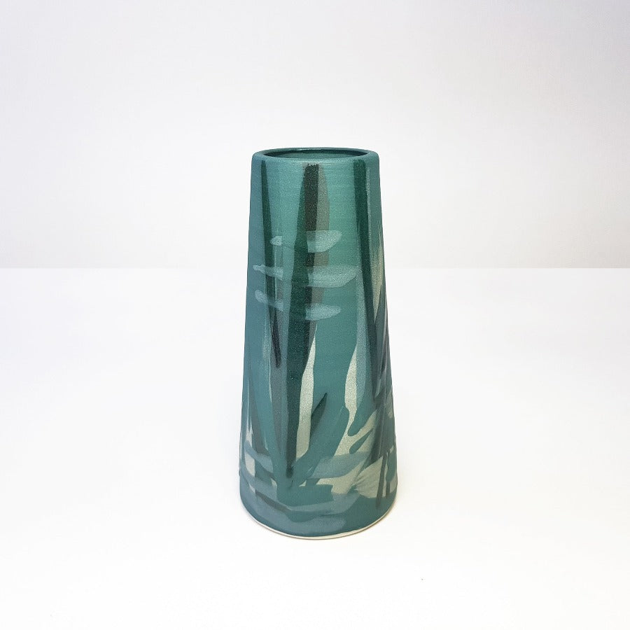Small Stem Peacock Vase by Rowena Gilbert | Contemporary Ceramics for sale at The Biscuit Factory Newcastle