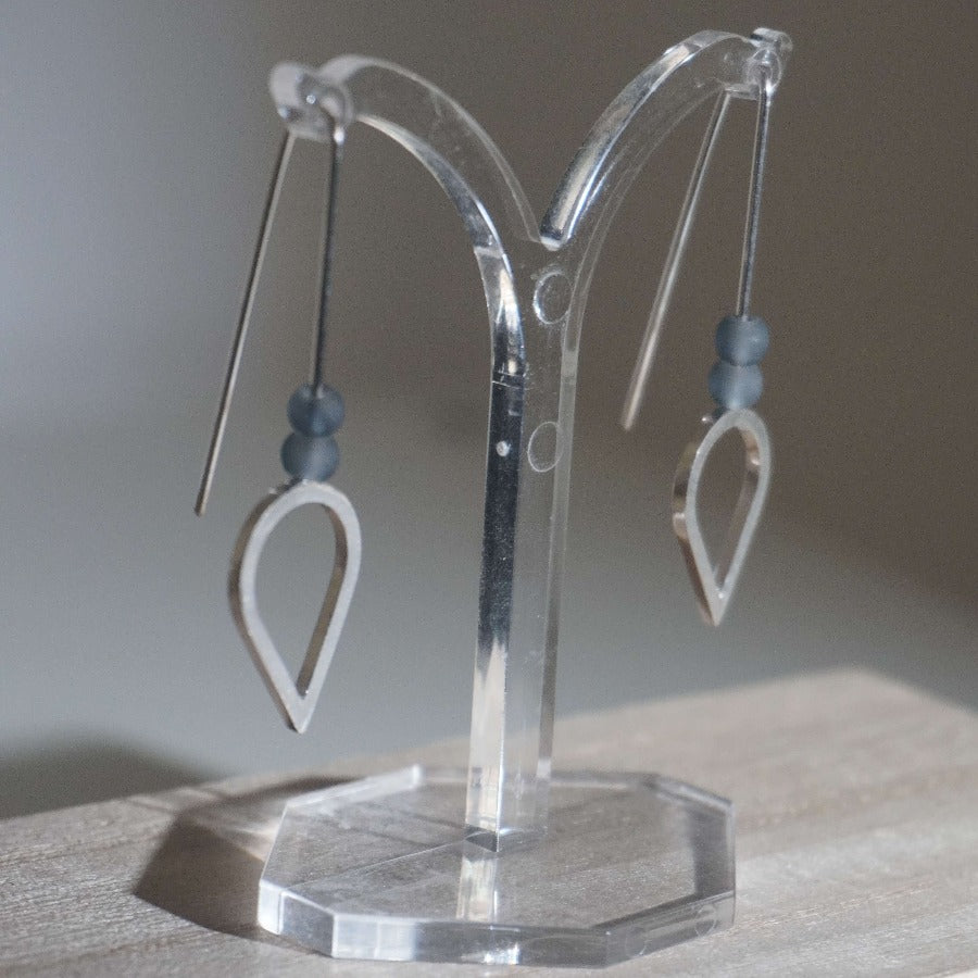Teardrop Bead Drop Earrings by Claire Lowe | Contemporary Jewellery for sale at The Biscuit Factory Newcastle