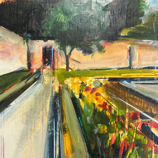 The Secret Garden - Yellow Study by Tom Voyce | Contemporary Landscape painting for sale at The Biscuit Factory Newcastle