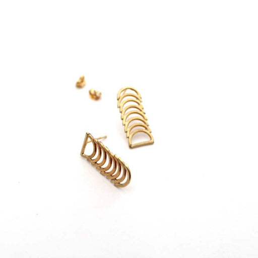 Buy 'Cadence Studs (Gold)' handmade jewellery by Caitlin Hegney at The Biscuit Factory, Newcastle upon Tyne.