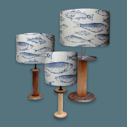 North Sea Fish Lampshade by Ellie Davison-Archer | Contemporary textiles for sale by Ellie Davison-Archer at The Biscuit Factory Newcastle 