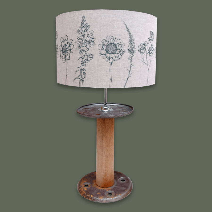 Wild Flower Lampshade by Ellie Davison-Archer | Contemporary Textiles for sale at The Biscuit Factory Newcastle