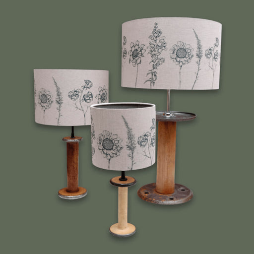 Wild Flower Lampshade by Ellie Davison-Archer | Contemporary Textiles for sale at The Biscuit Factory Newcastle