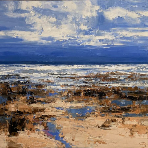 Into the Blue by John Brenton, an original seascape oil paintin. | Original contemporary art for sale at The Biscuit Factory Newcastle