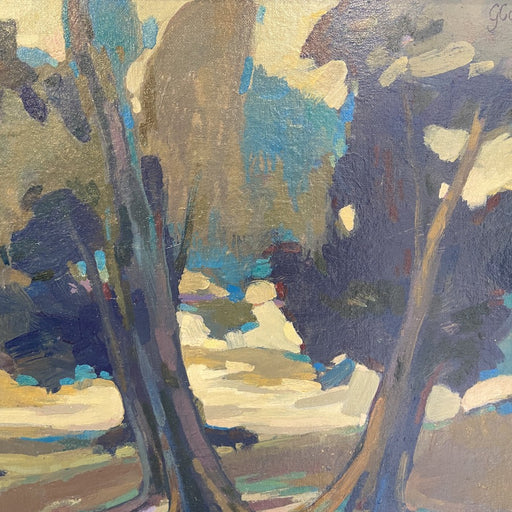 Image shows a cropped section of a painting by Garry Courtnell