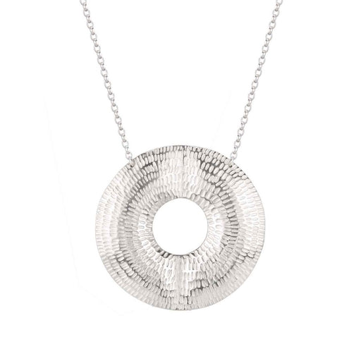 Torus Pendant Silver by Caitline Hegney | Origina handmade jewellery by Caitlin Hegney for sale at The Biscuit Factory