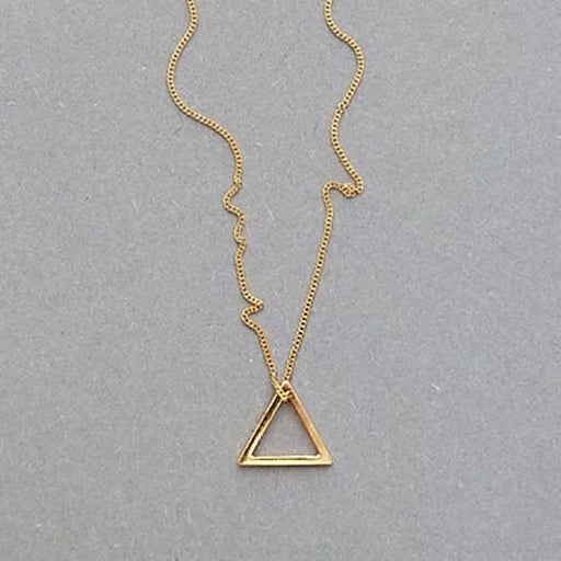 Small Triangle Necklace - Gold