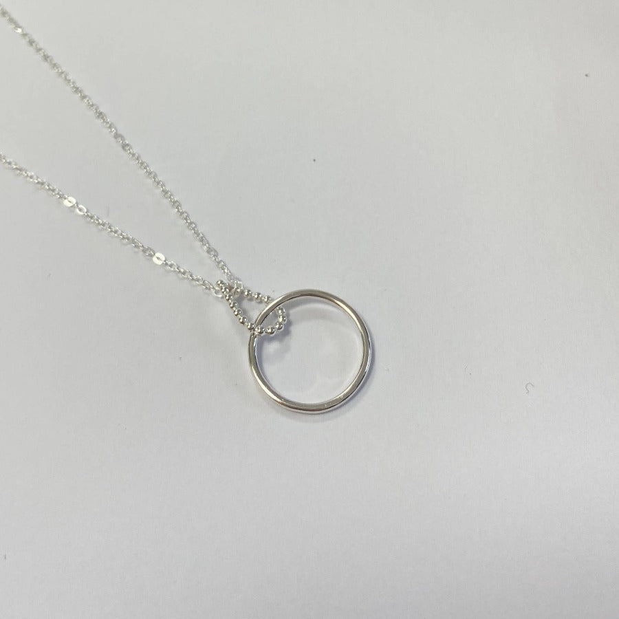 Circle Teardrop Pendant by Clair Lowe | Original jewellery for sale at The Biscuit Factory