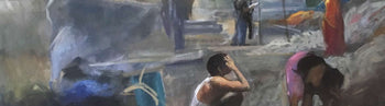 Image shows a cropped section of a larger painting by Lynn Bates.