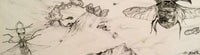 Image shows a small cropped section of an ink painting by Gareth Bunting