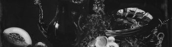 Image shows a small cropped section of a larger graphite rendering of still life by Christopher Cook.