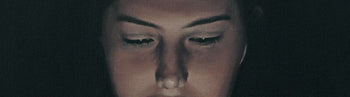 Image shows a small cropped section of a larger portrait painting by Peter Davis