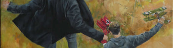 Image shows a cropped section of a painting by Glenn Ibbitson