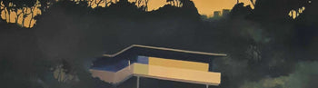Image shows a cropped section of a landscape painting by Theresa Lawler