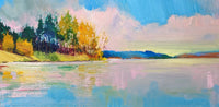 View and buy abstract landscape paintings by Emerson Mayes at The Biscuit Factory